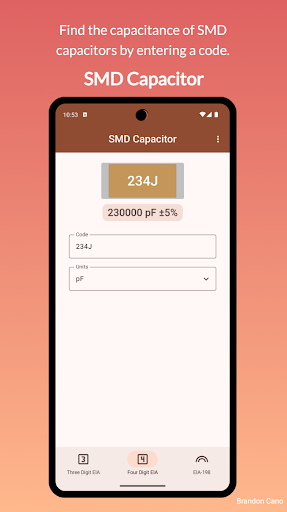 Capacitor Code Calculator Screen 3