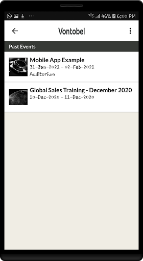 Vontobel Events Screen 2