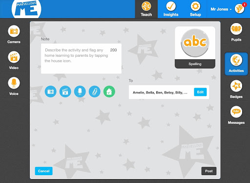 MarvellousMe for Teachers Screen 3