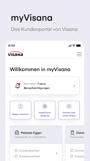 Android application Visana-App screenshort