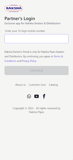 Android application Raksha Partners screenshort