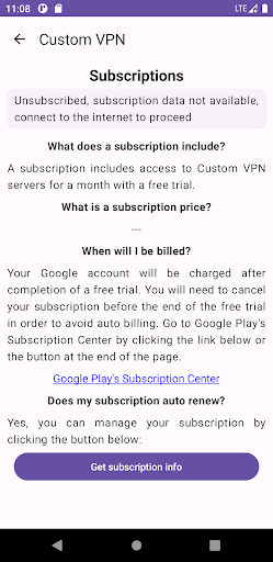 Custom VPN Screen 2