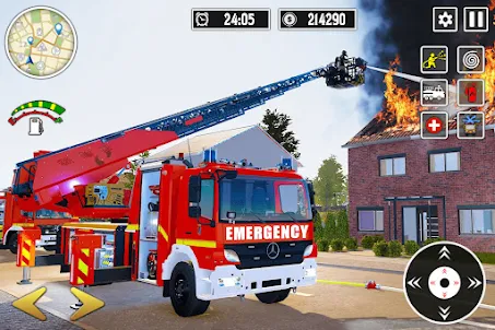 消防員-消防車遊戲