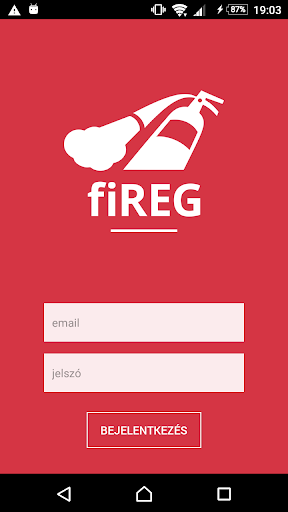 Android application fiREG screenshort