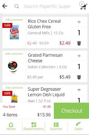 Screenshot of Paperific Supermarket