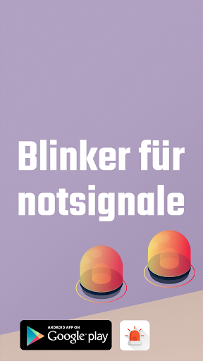 Android application Blinker für Notsignale screenshort