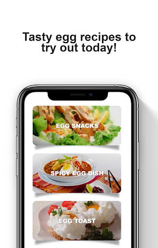 Android application Egg recipes app screenshort
