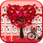 Lovely 3d Pedals Heart Keyboard Theme Apk