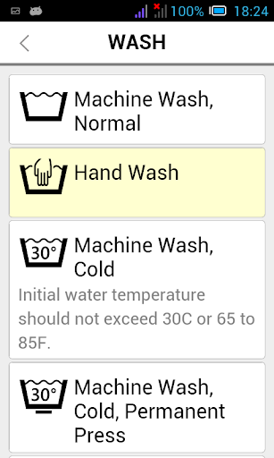 Laundry Pro - care symbols Screen 2