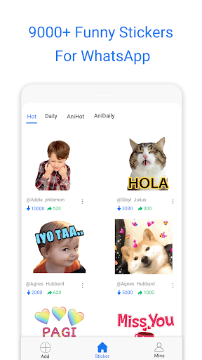 Android application Animated Sticker For WhatsApp screenshort