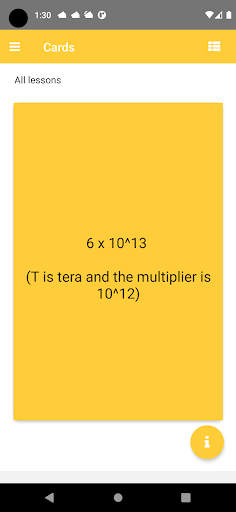 A-Level Physics Flash Cards Screen 2