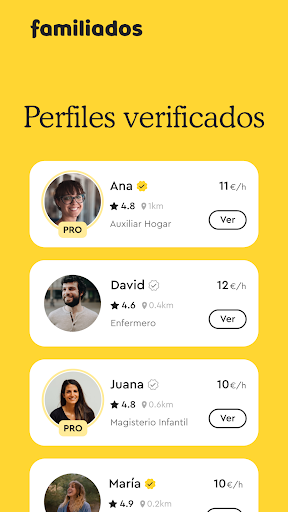 Familiados · Ayuda para cuidar Screen 3