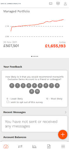 Android application David James Wealth screenshort