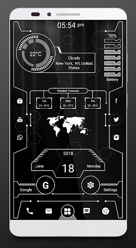 Screenshot of Futuristic Launcher 2, Applock