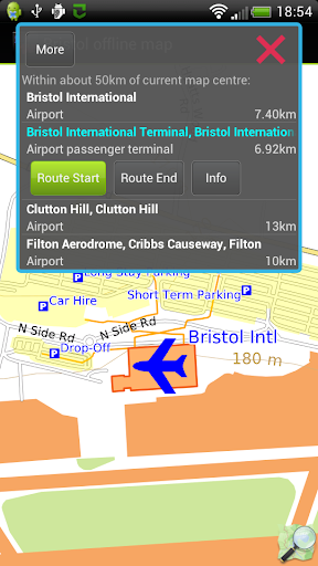 Android application Bristol, England offline map screenshort