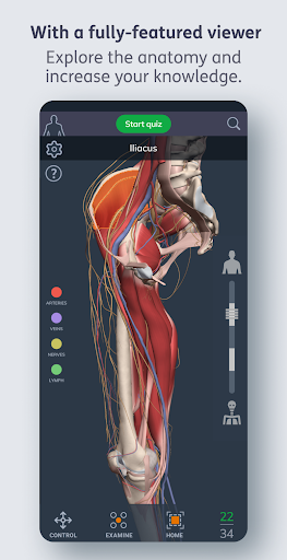 Android application Primal’s 3D Human Anatomy Quiz screenshort