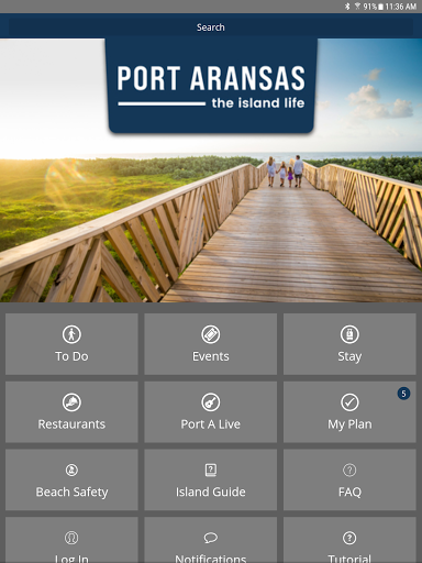 Screenshot of Visit Port Aransas