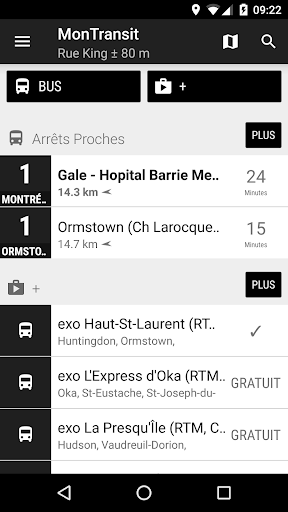 Aperçu de l'application