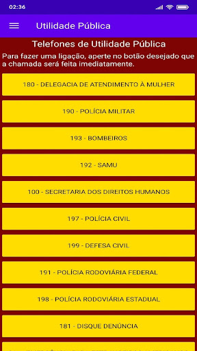 Telefones de Utilidade Pública Screen 2