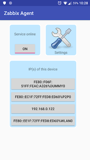 Android application Unofficial Zabbix Agent screenshort