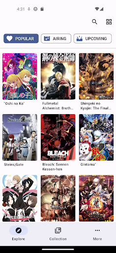 Android application Lelenime screenshort