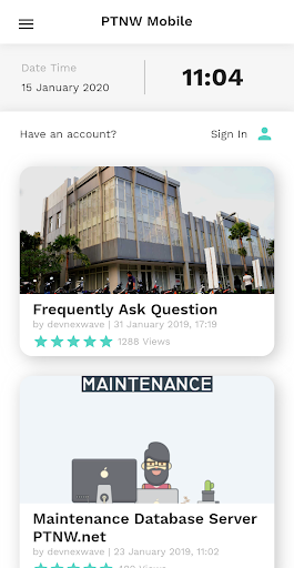 Android application PTNW screenshort