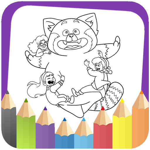 Turning Red coloring book game