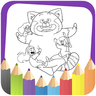 Turning Red coloring book game