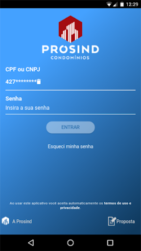 Android application PROSIND screenshort
