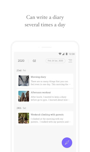 Android application Daisy - Diary / Journal screenshort