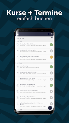 Android application ProBuddy Terminplattform screenshort