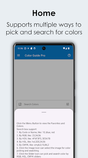 Android application Color Guide - Swatch & Cards screenshort
