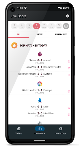 Football Clips & Live Score Screen 3