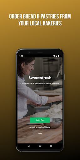 Android application SweetnFresh bread order online screenshort