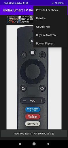 Kodak Smart TV Remote Screen 2