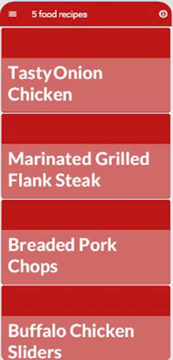 5 Food Recipes Screen 2