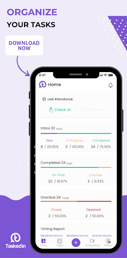 Android application Taskedin - TeamTask Manager screenshort