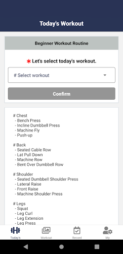 Beginners Workout Screen 2