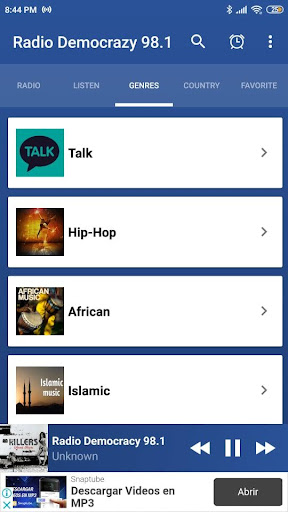 Radio democracy 98.1 sierra le Screen 2