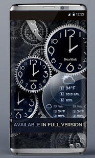 FREE Black Clock LiveWallpaper Screenshot