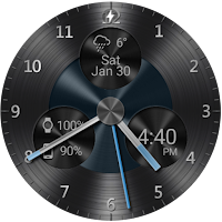 Black Metal HD Watch Face Widget & Live Wallpaper