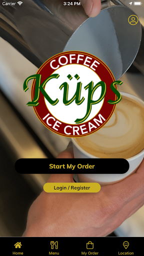 Android application Kups Coffee & Ice Cream screenshort