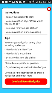 Voice Navigation Screenshot