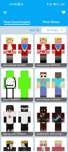 Android application Technoblade Skins screenshort