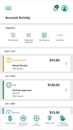 Android application AccountLink screenshort