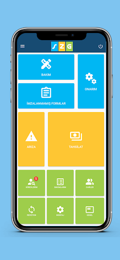 Android application SZG Bakım Mobil screenshort