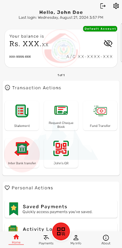 Android application Prakritik SmartBanking screenshort