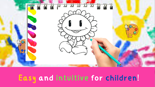 plants coloring for kids