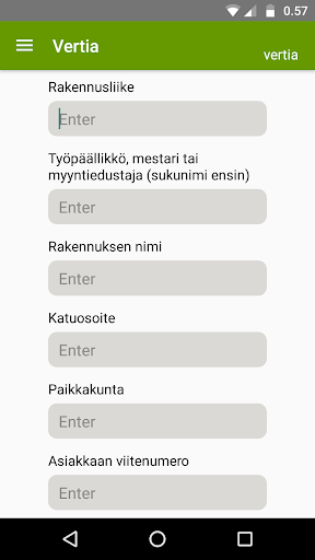 Vertia tiiveysmittaus Screen 2