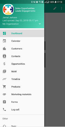 Android application SOLE - Sales Opportunities & L screenshort